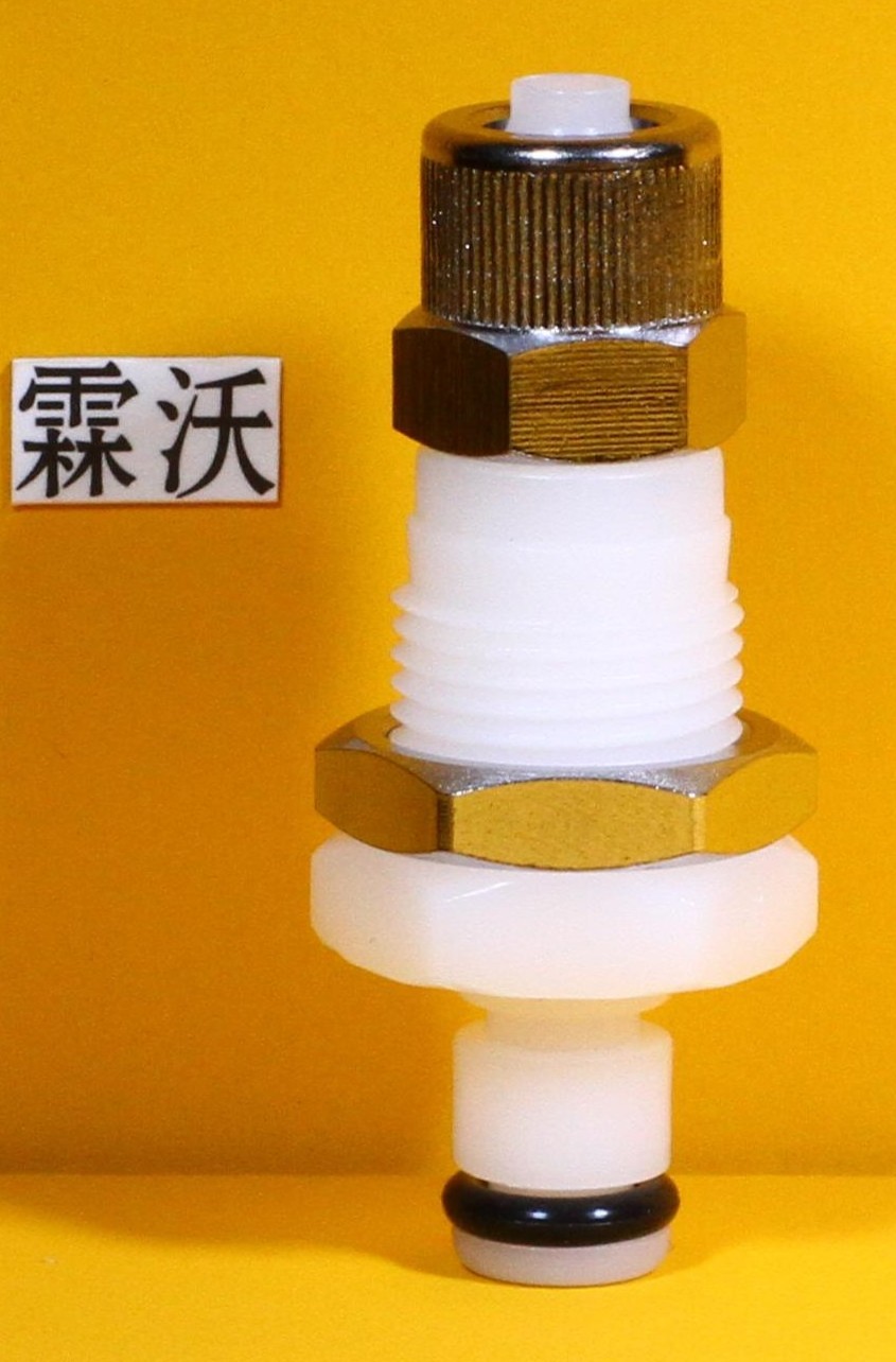 PACR2008B04穿板软管PTF无阀公接头1/8”流量通径1/4”软管外径